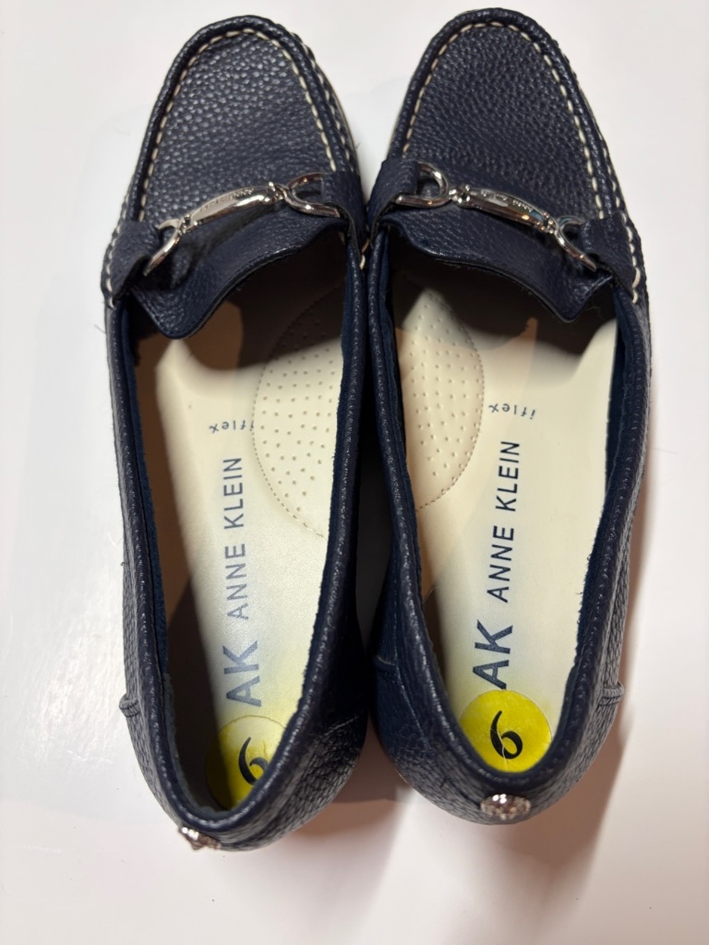 Anne Klein AK Navy Loafers Comfort iFlex Driving Moc Shoes Size 9 - Picture 4 of 9